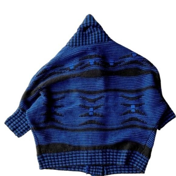 Express Blue Western Dolman Sleeve Cardigan - Picture 2 of 4